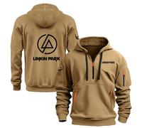 WZYRZ Felpe con Cappuccio da Uomo, Giacche Sportive per Linkin Park, Felpe a Maniche Lunghe, Cappotti Primaverili ed Autunnali, Mezza Zip, Felpa con Cappuccio, Tute, Stampa, Capispalla,A-l
