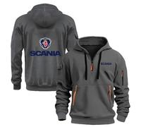 WZYRZ Felpe con Cappuccio Sportive da Uomo, Capispalla, Top per Scania, Stampate, con Mezza Cerniera, Giacche Primaverili ed Autunnali, Felpe, Maniche Lunghe, Abbigliamento da Strada,A-l