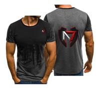 WZYRZ Maglietta Sportiva per Adulti con Stampa Mass Effect N7, Comoda e Casual, a Maniche Corte, Girocollo, Sfumata, Estiva, da Corsa, Magliette, Abbigliamento Intimo,G-5x_l