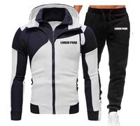 WZYRZ Tuta da uomo con cappuccio per Linkin Park,felpe con cappuccio in pile invernale,set da tuta a maniche lunghe,tuta da jogging con cappuccio e cerniera,tuta da 2 pezzi,D-x_l