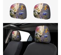 WZYWHJ 2 federe per auto con stampa "Morning Glory and Rose", accessori per sedili, universali