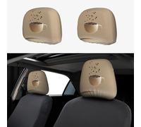 WZYWHJ 2 federe per cuscino per auto, motivo: tazze da caffè, galleggianti, accessori per sedili, copertura protettiva universale