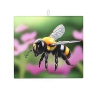 WZYWHJ A Little Bee Prints, tappetino scolapiatti per cucina: realizzato in spugna assorbente d'acqua, con cordino per appenderlo, 45,7 x 40,6 cm