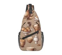 WZYWHJ Afternoon Tea Party Prints, borsa a tracolla casual da uomo con elevata capacità di archiviazione e tracolla regolabile