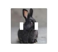 WZYWHJ Agile Little Black Rabbit Pattern Pannello termoplastico per copertura interruttore Pannello decorativo da parete che non si danneggia facilmente