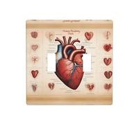 WZYWHJ Anatomia umana Grafico Cuore Stampa Pannello termoplastico per Copertura Interruttore Pannello decorativo da parete che non è facilmente danneggiato