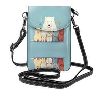 WZYWHJ Animal Friends - Borsa a tracolla in pelle stampata per telefono, regalo versatile per donne, passeggiate, campeggio, shopping e viaggi