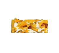 WZYWHJ arancione girasole carta da parati Stampato fasce per capelli con fiocco e accessori elastici per capelli morbidi per neonati e ragazze