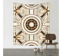 WZYWHJ Arazzo decorativo circolare con motivo a boccaporto incrociato, 152,4 x 129,5 cm, adatto per appendere alla parete, dormitorio, tessuti da parete