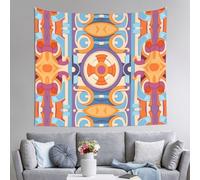 WZYWHJ Arazzo decorativo circolare con stampa di antiche strade, 152,4 x 129,5 cm: morbido, di qualità e leggero, adatto per arazzi da appendere alla parete
