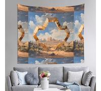 WZYWHJ Arazzo decorativo per interni con motivo architettura del deserto, 152,4 x 129,5 cm: morbido, di qualità e leggero, adatto per arazzi da appendere alla parete