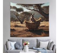 WZYWHJ Arazzo decorativo per interni con stampa canguro, 152,4 x 129,5 cm: morbido, di qualità e leggero, adatto per arazzi da appendere alla parete
