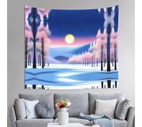 WZYWHJ Arazzo decorativo per interni con stampa di paesaggi del solstizio d'inverno, 152,4 x 129,5 cm: morbido, di qualità e leggero, adatto per arazzi da appendere alla parete