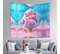 WZYWHJ Arazzo decorativo per interni stampato con gelato marshmallow, 152,4 x 129,5 cm: morbido, di qualità e leggero, adatto per arazzi da appendere alla parete
