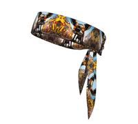 WZYWHJ Art Doodle - Fascia per capelli con stampa di cani, per uomini e donne, fascia per capelli per corsa, allenamento e calcio