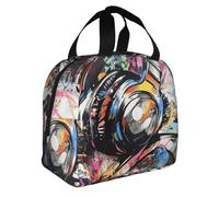 WZYWHJ Art graffiti Stampe pranzo borsa portatile isolato borse pranzo portatile borse pranzo robusto facile da piegare