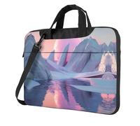 WZYWHJ Astratto ghiacciaio Stampe Ultra-sottile portatile monospalla borsa del computer accessori per computer portatile morbido antiurto per laptop, Nero , 15.6 inch