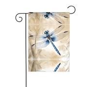 Wzywhj Bandiera blu artistica con libellula stampata su entrambi i lati, decorazione per cortile, 30,5 x 45,7 cm