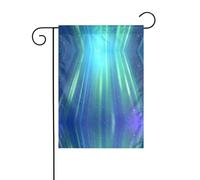 WZYWHJ Bandiera blu Aurora Borealis con stampe decorative da giardino, 30,5 x 45,7 cm, per un ambiente esterno alla moda