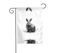 WZYWHJ Bandiera da giardino con coniglietto in inchiostro stampato, 30,5 x 45,7 cm, per un ambiente esterno alla moda
