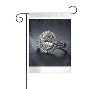 Wzywhj Bandiera da giardino con immagine di diamanti scintillanti su entrambi i lati, decorazione per cortile, 30,5 x 45,7 cm