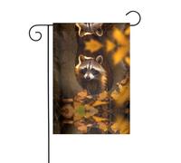 WZYWHJ Bandiera da giardino con motivo procione codardo 30,5 x 45,7 cm per un ambiente esterno alla moda