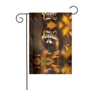 WZYWHJ Bandiera da giardino con motivo procione codardo 30,5 x 45,7 cm per un ambiente esterno alla moda