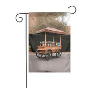 WZYWHJ Bandiera da giardino con stalla di birra sulla strada, 30,5 x 45,7 cm, per un ambiente esterno alla moda