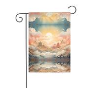 WZYWHJ Bandiera da giardino con stampa all'alba della città, 30,5 x 45,7 cm, per un ambiente esterno alla moda