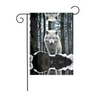 WZYWHJ Bandiera da giardino con stampa di un lupo solitario, 30,5 x 45,7 cm, per un ambiente esterno alla moda