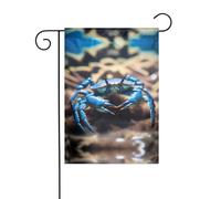 WZYWHJ Bandiera da giardino con stampa granchio blu marino, 30,5 x 45,7 cm, per un ambiente esterno alla moda
