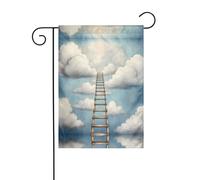 WZYWHJ Bandiera da giardino con stampa "Ladder to the Clouds", 30,5 x 45,7 cm, per un ambiente esterno alla moda