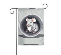 WZYWHJ Bandiera da giardino con stampa topo nel buco, 30,5 x 45,7 cm, per un ambiente esterno alla moda