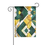 WZYWHJ Bandiera da giardino con stampe in marmo giallo verde 30,5 x 45,7 cm per un ambiente esterno alla moda