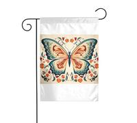 Wzywhj Bandiera da giardino estiva con motivo a farfalle, decorazione su entrambi i lati, 30,5 x 45,7 cm