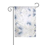 WZYWHJ Bandiera da giardino stampata con fiori blu su tela, 30,5 x 45,7 cm, per un ambiente esterno alla moda