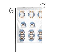 WZYWHJ Bandiera da giardino stampata con gufo blu, 30,5 x 45,7 cm, per un ambiente esterno alla moda