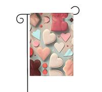 WZYWHJ Bandiera da giardino stampata con motivo d'amore, 30,5 x 45,7 cm, per un ambiente esterno alla moda