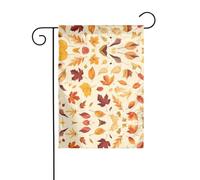 WZYWHJ Bandiera da giardino stampata con vento autunnale e foglie cadenti, 30,5 x 45,7 cm, per un ambiente esterno alla moda