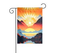 WZYWHJ Bandiera decorativa da giardino con alba luminosa, 30,5 x 45,7 cm, per un ambiente esterno alla moda