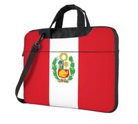 WZYWHJ Bandiera del Perù Stampe Ultra-sottile portatile monospalla borsa per laptop accessori per computer morbido antiurto per laptop, Nero , 15.6 inch