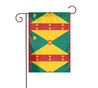 Wzywhj Bandiera di Grenada Stampa Estiva Giardino Bandiera Bifacciale Decorazione Cortile 30,5 x 45,7 cm