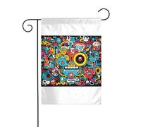 Wzywhj Bandiera estiva con occhi grandi, decorazione su entrambi i lati, 30,5 x 45,7 cm