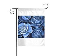 Wzywhj Bandiera estiva con peonie blu, decorazione su entrambi i lati, 30,5 x 45,7 cm