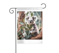 Wzywhj Bandiera estiva da giardino con immagine di koala, motivo cartone animato, decorazione su entrambi i lati, 30,5 x 45,7 cm