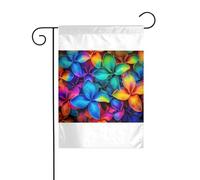Wzywhj Bandiera hawaiana colorata con fiori estivi, decorazione su entrambi i lati, 30,5 x 45,7 cm
