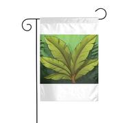 Wzywhj Bandiera tropicale con foglia di banana estiva, decorazione su entrambi i lati, per cortile, 30,5 x 45,7 cm