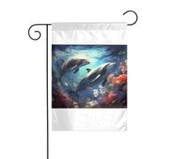 Wzywhj Bella balena immagine estate giardino bandiera double face decorazione cortile 30,5 x 45,7 cm