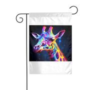 Wzywhj Bella giraffa immagine estate giardino bandiera double face decorazione cortile 30,5 x 45,7 cm