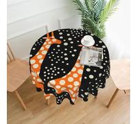 WZYWHJ Bella giraffa stampata tovaglia lunga rotonda anti trabocco e resistente alle pieghe tovaglia da pranzo 152,4 cm